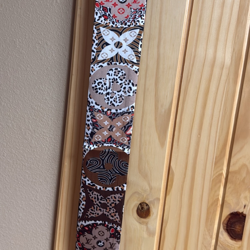 Louis Vuitton Brown and Black Patterned Scarf